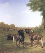 White-Tailed Gnus (mk25) Jacques-Laurent Agasse